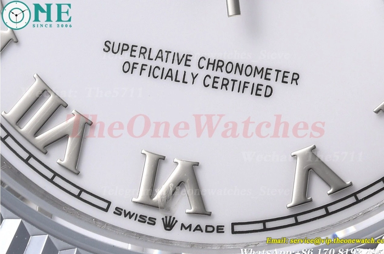 MY8215 Datejust Rmn White GDF SS 36mm SS 126234 Jub 0120